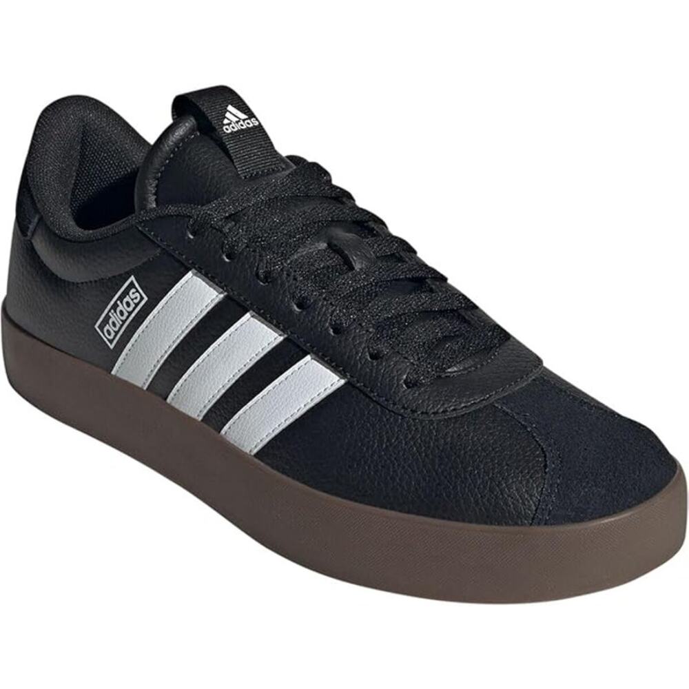 NWT adidas Men’s VL Court 3.0 Sneakers Black/White/Gum Size 7 Casual Shoes